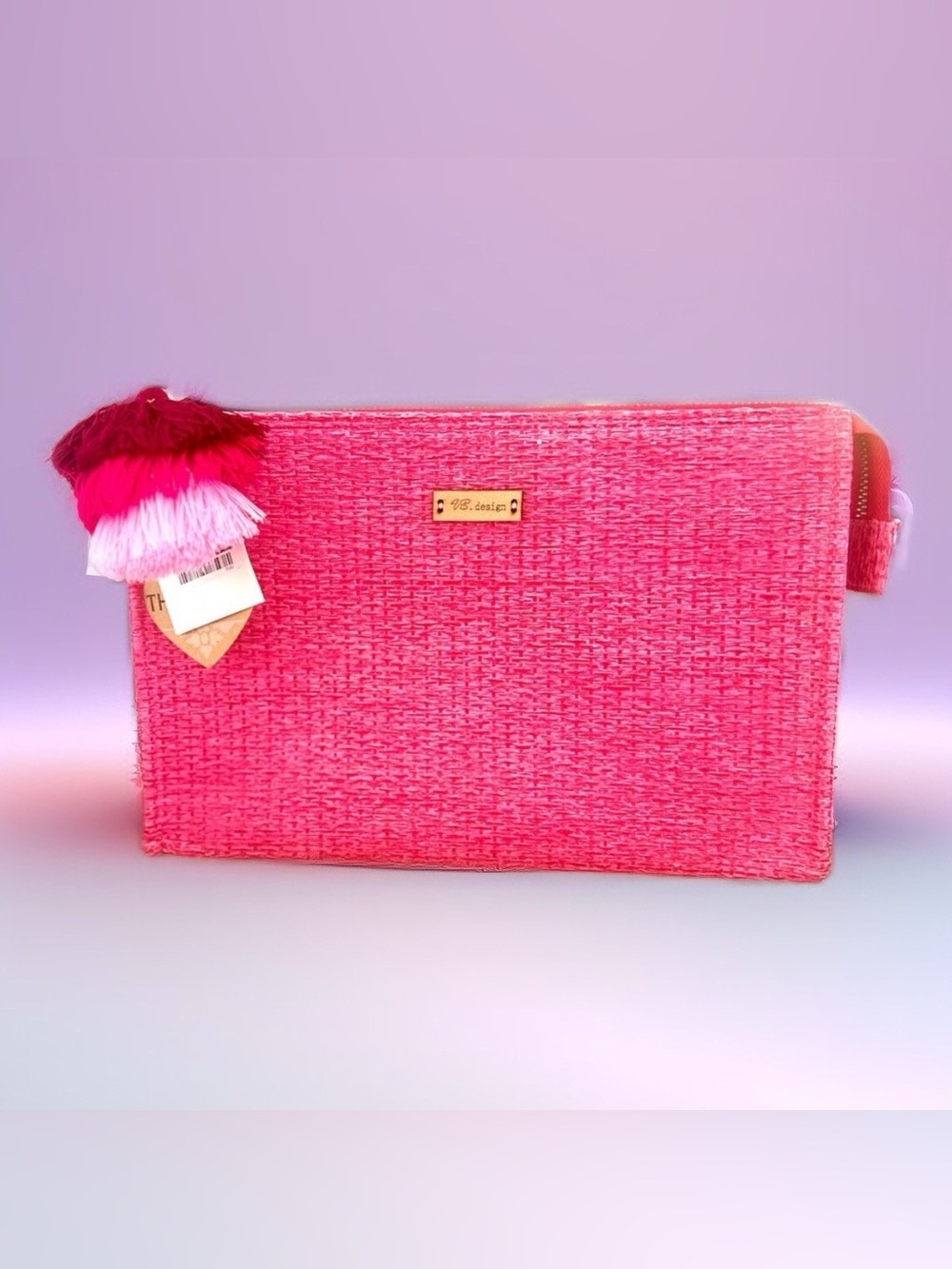Handmade in Thailand:Hot Pink Woven Clutch